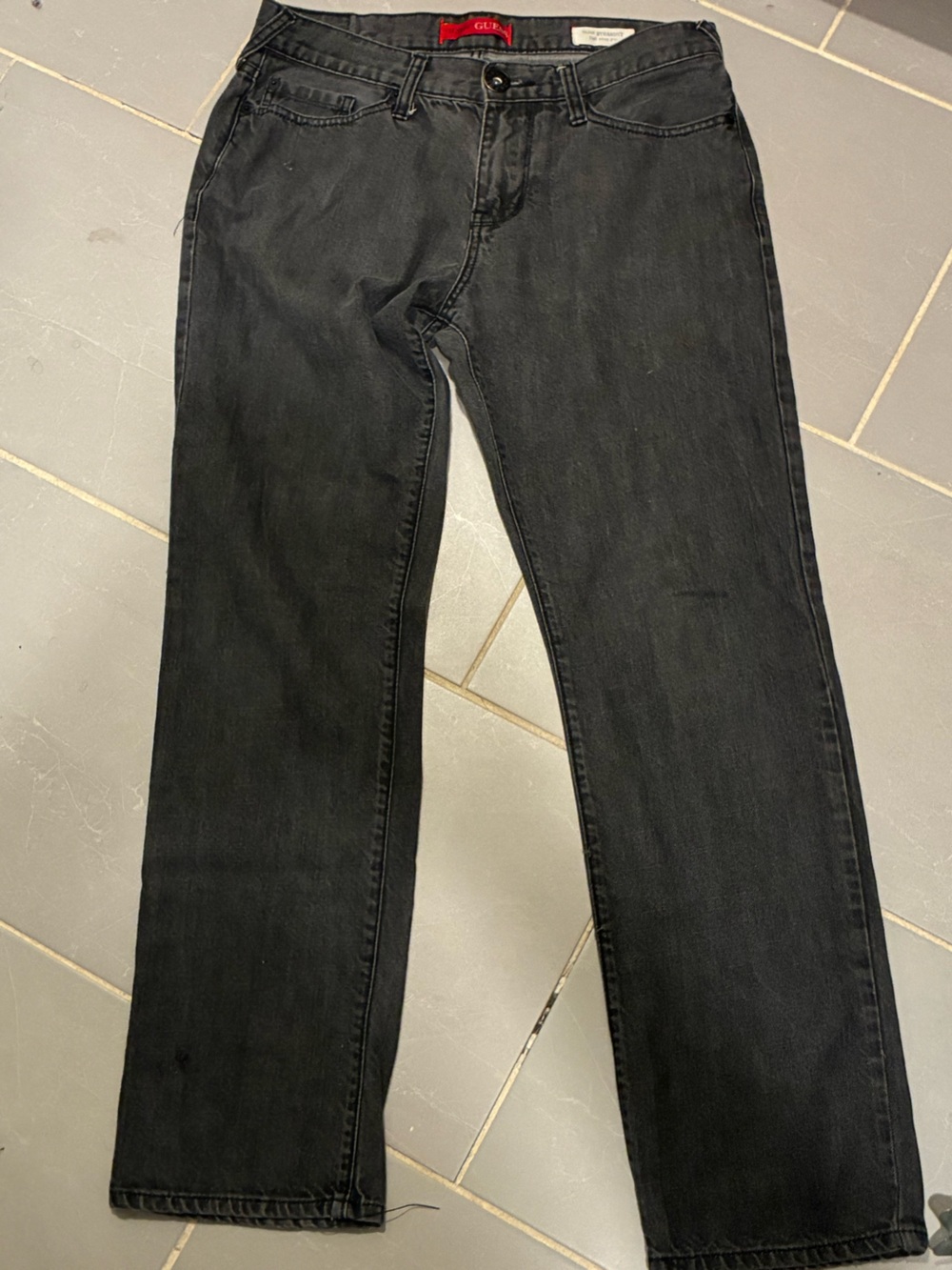 Guess Men's Black Slim Straight Jeans